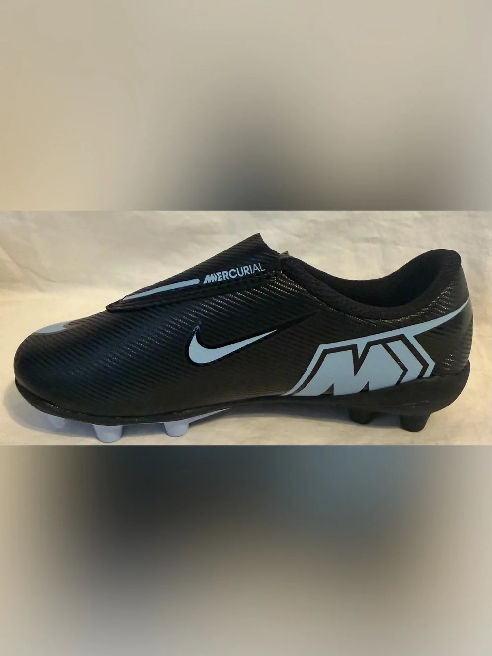 Nike Jr Vapor 16 Club PS Soccer Cleats Black/Blue FQ8290-003 Toddler Sz: 11C